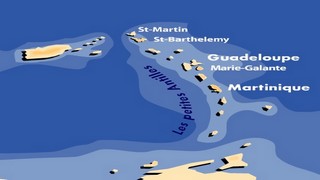 Carte des Antilles françaises