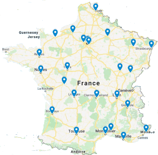 Carte de France des CRC Sep